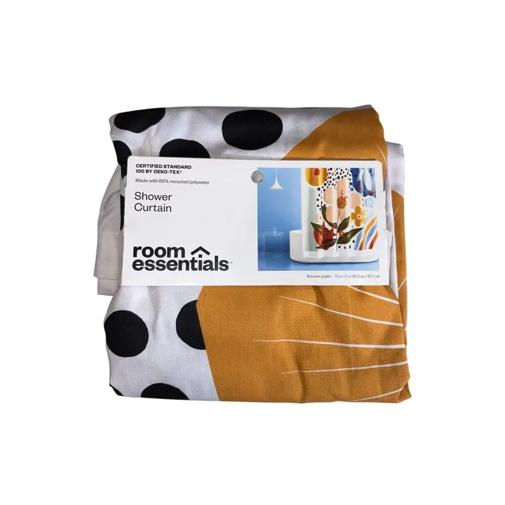 Room Essentials Floral Print Shower Curtain, 72